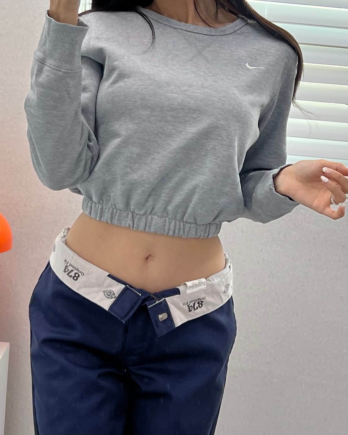 (WOMEN)나이키 크롭 맨투맨-M1446 상품이미지7