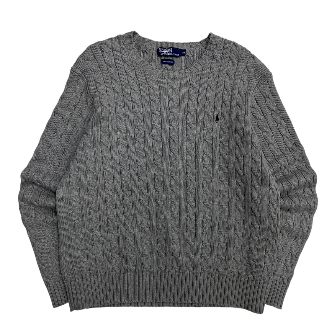 폴로 랄프로렌 네이비포니 그레이 꽈배기 니트 105 상품이미지2