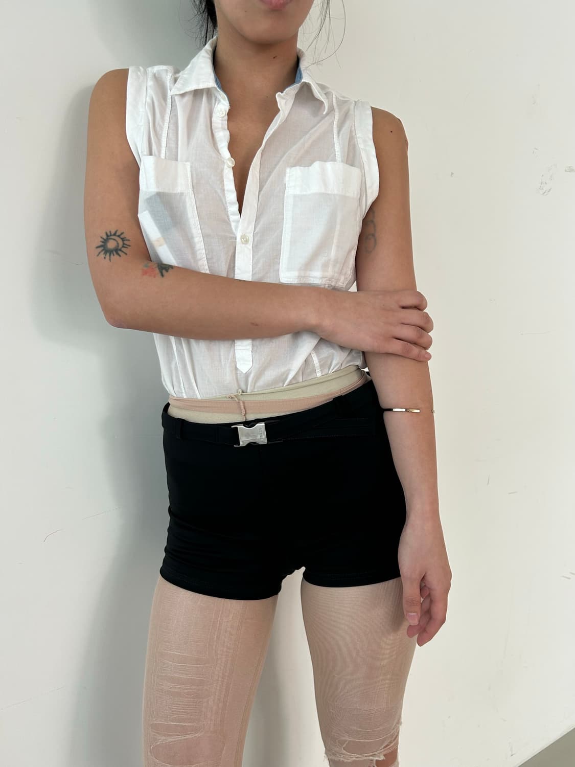 지스타 슬리브리스 블라우스 상품이미지1