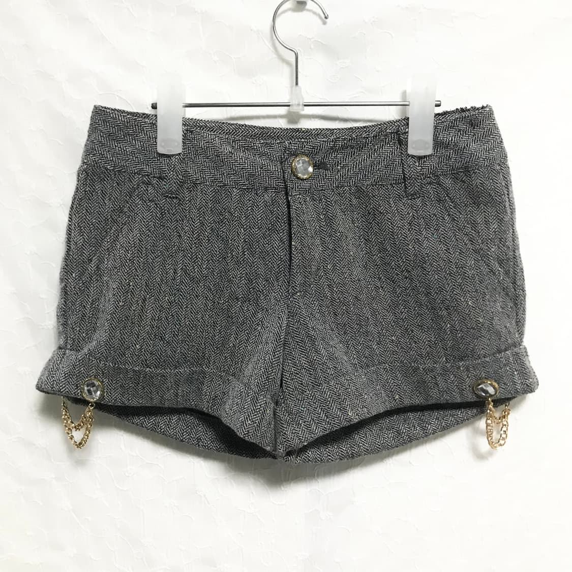 빈티지 갸루 큐빅 체인 숏팬츠 반바지 상품이미지1