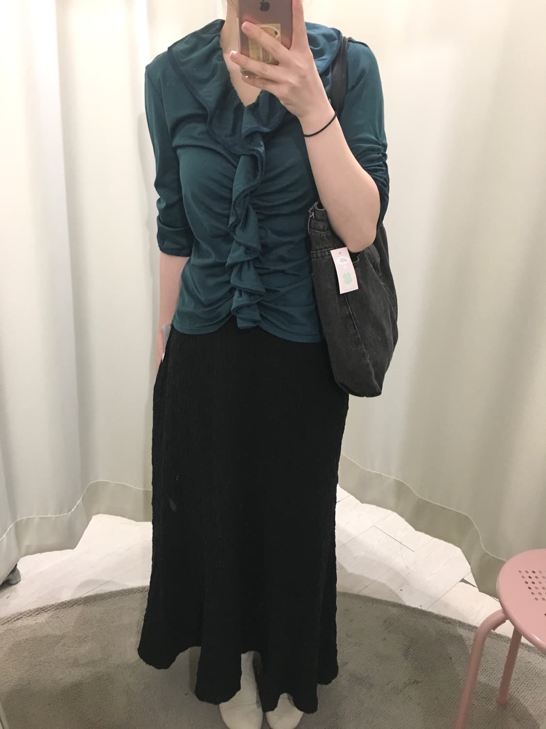 crinkled straight maxi skirt 상품이미지4