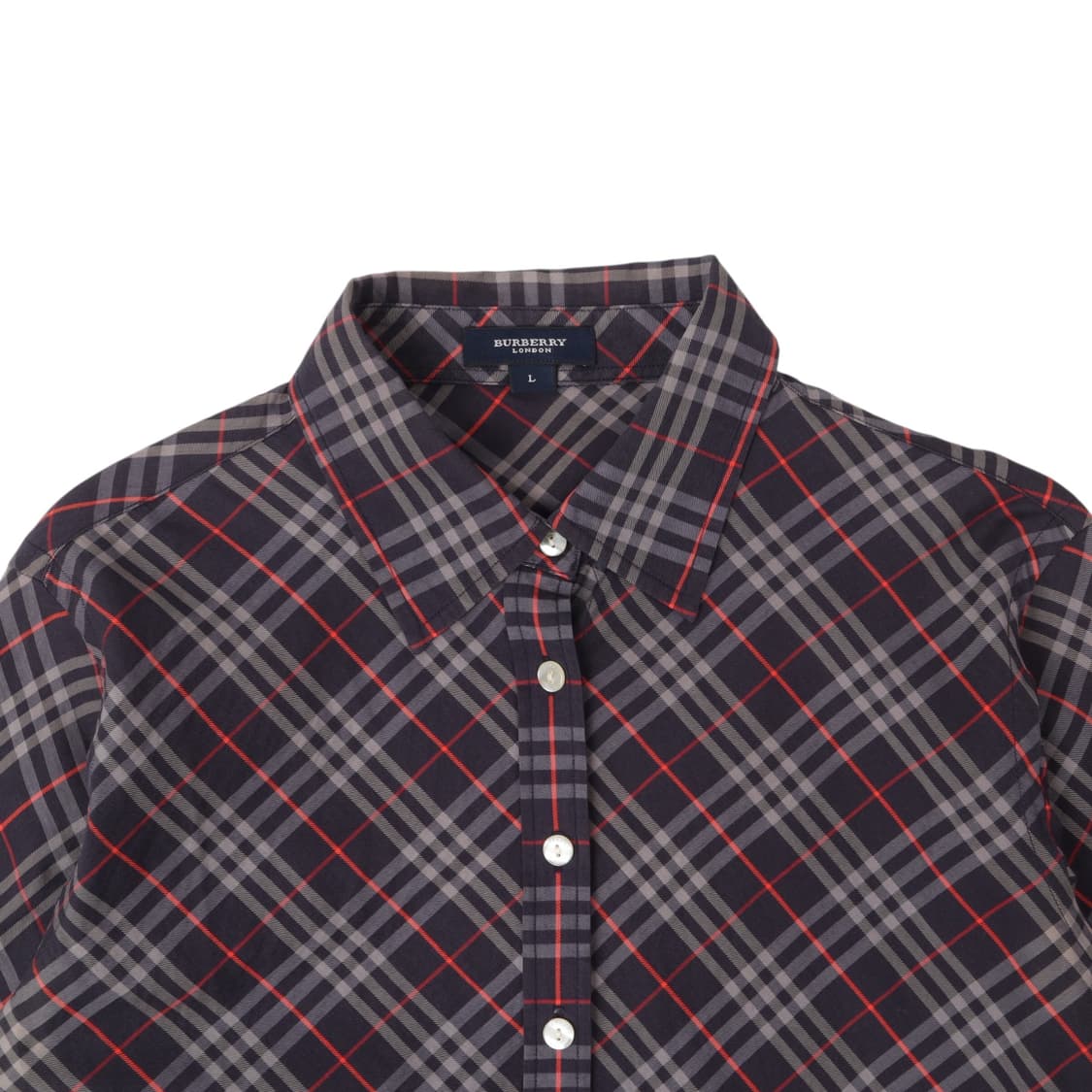 버버리 우먼스 네이비 노바체크 셔츠 상품이미지2