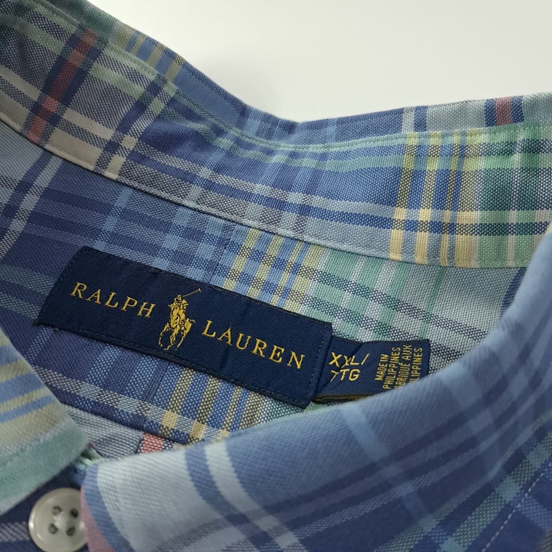 CK291 2XL 폴로 90s 파스텔 클래식 타탄체크 멀티포니 셔츠 남 상품이미지3