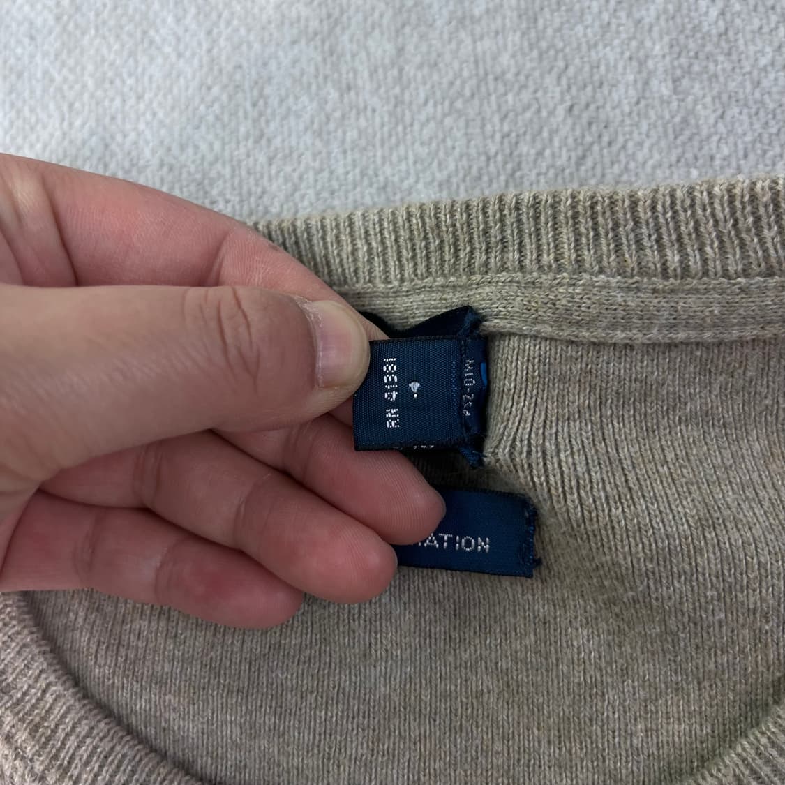 105 폴로 랄프로렌 코튼 베이지 니트 상품이미지4