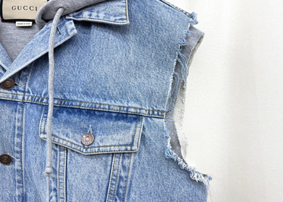 구찌 할리우드 바빌론 데님 후드 베스트 상품이미지4