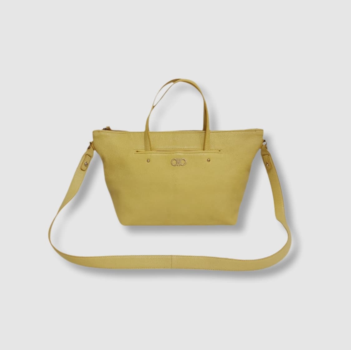 페라가모 옐로우 미카 레더 토트백 숄더백 2way 상품이미지1