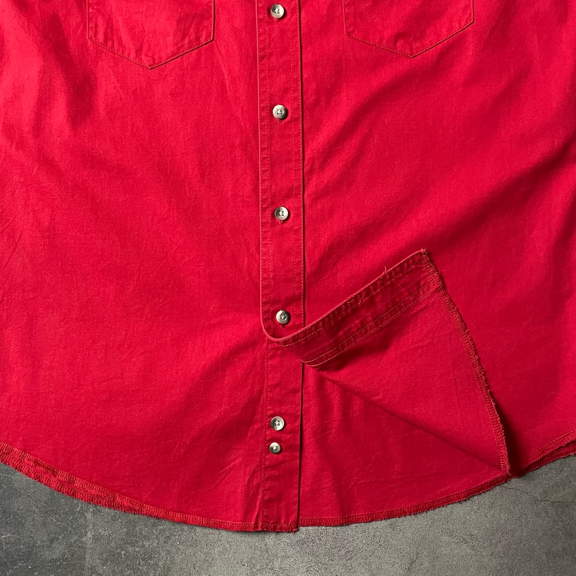 WRANGLER 랭글러 빈티지 플랩포켓 레드 코튼 셔츠 A00474 상품이미지4