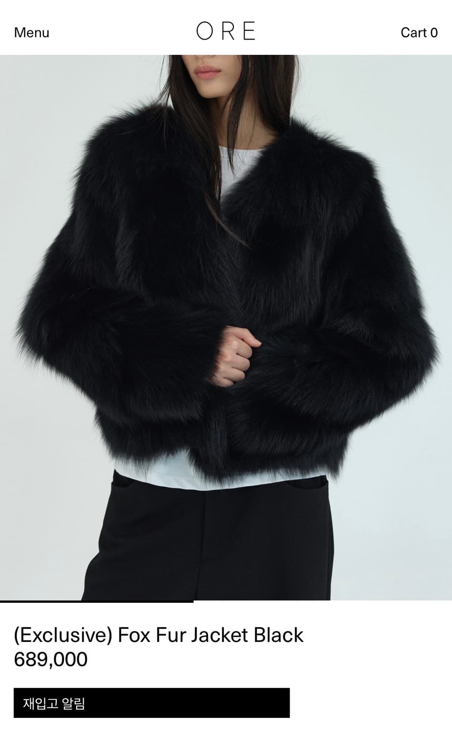 Ore Fox Fur Jacket Black 새상품 판매합니다 상품이미지1