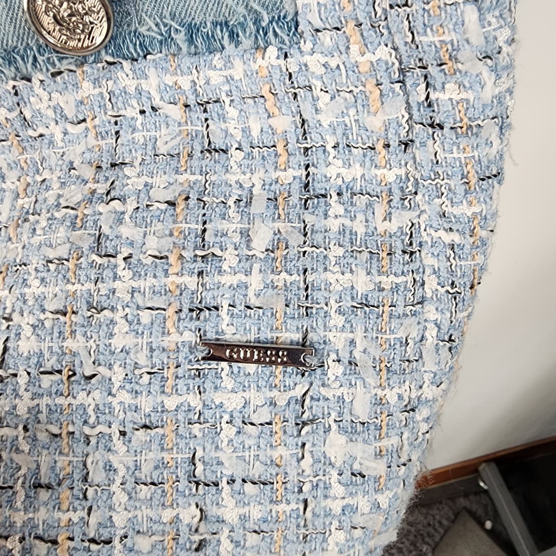 게스 트위드 반팔 자켓 블루 상품이미지5