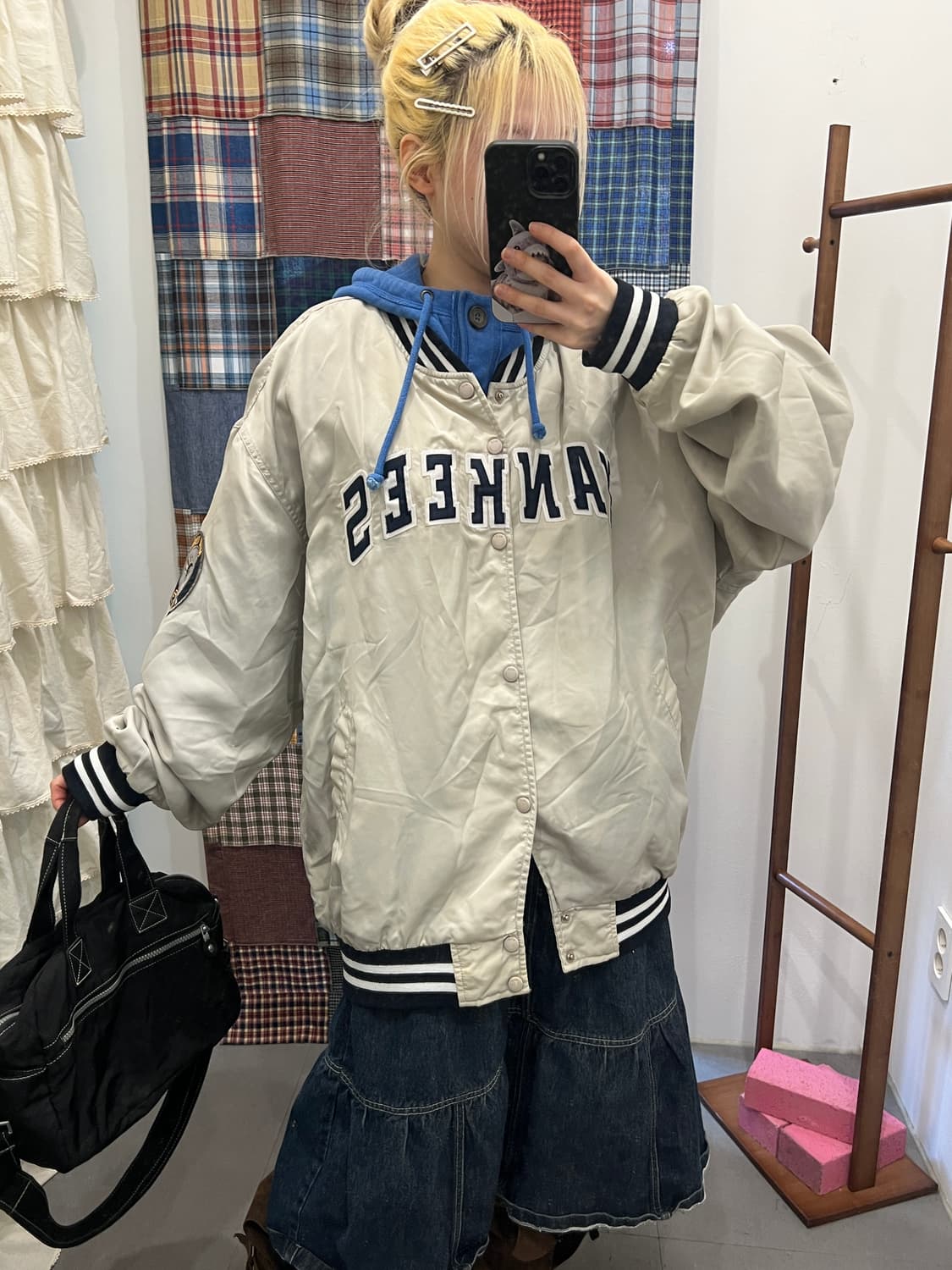 엘엠비 베이지 베이스볼 자켓 상품이미지3