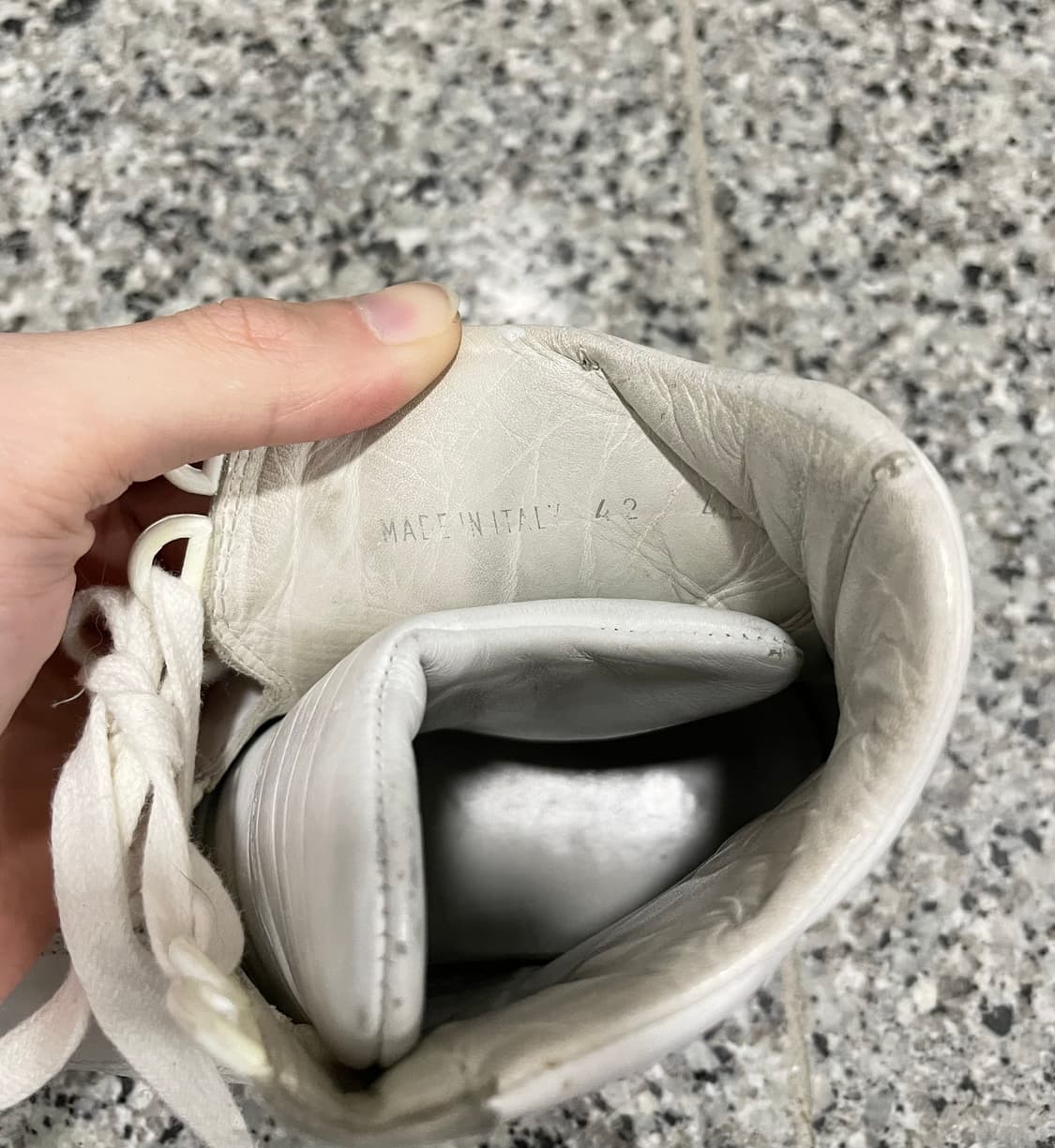 디올옴므 04ss 스트립 스니커즈 하이탑 화이트 상품이미지6