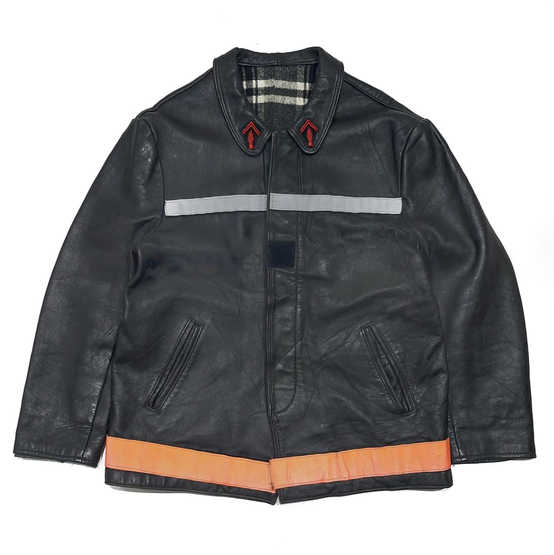80s 프렌치 파이어맨 가죽 자켓 (100~105) 상품이미지1