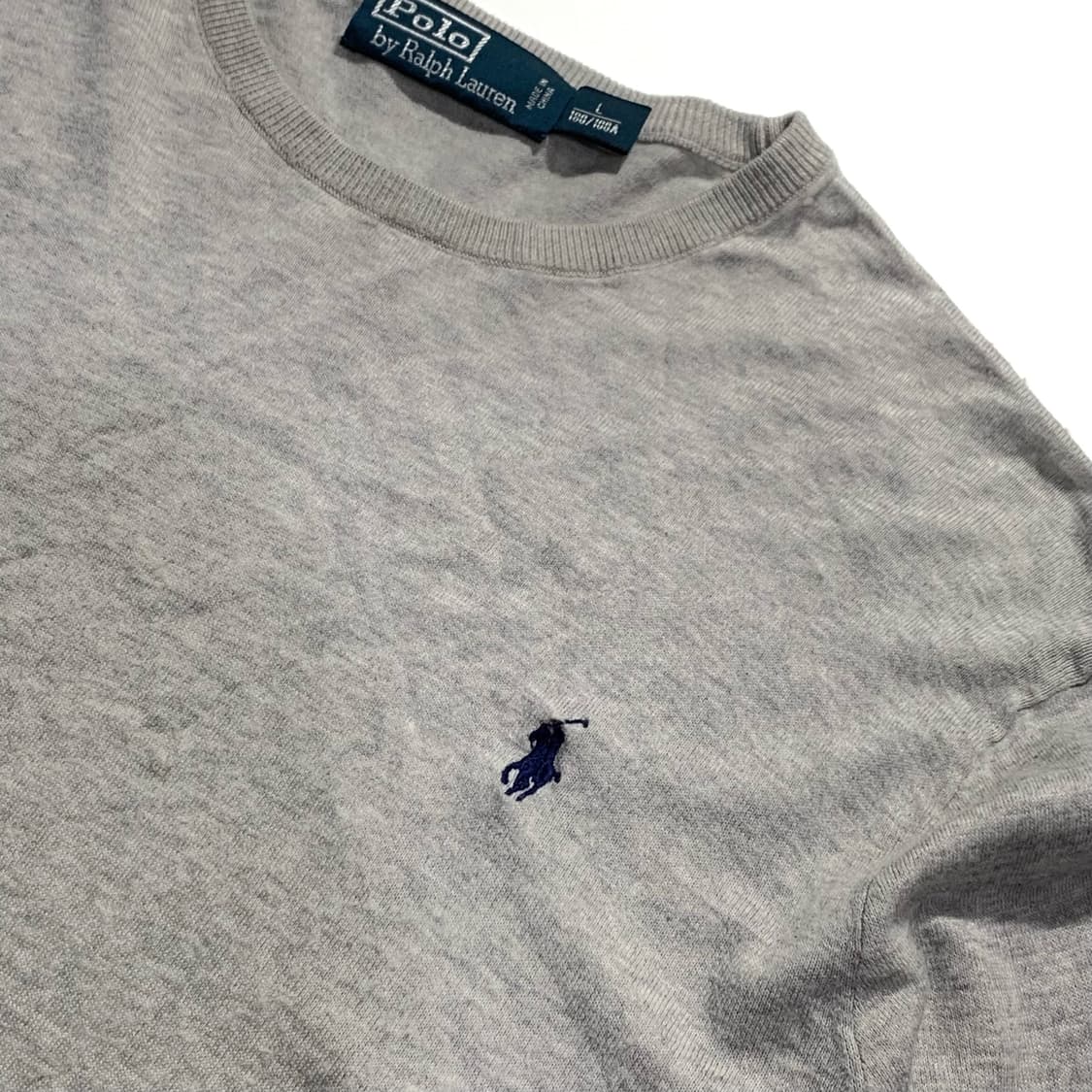 폴로 라이트 그레이 라운드 니트 상품이미지2