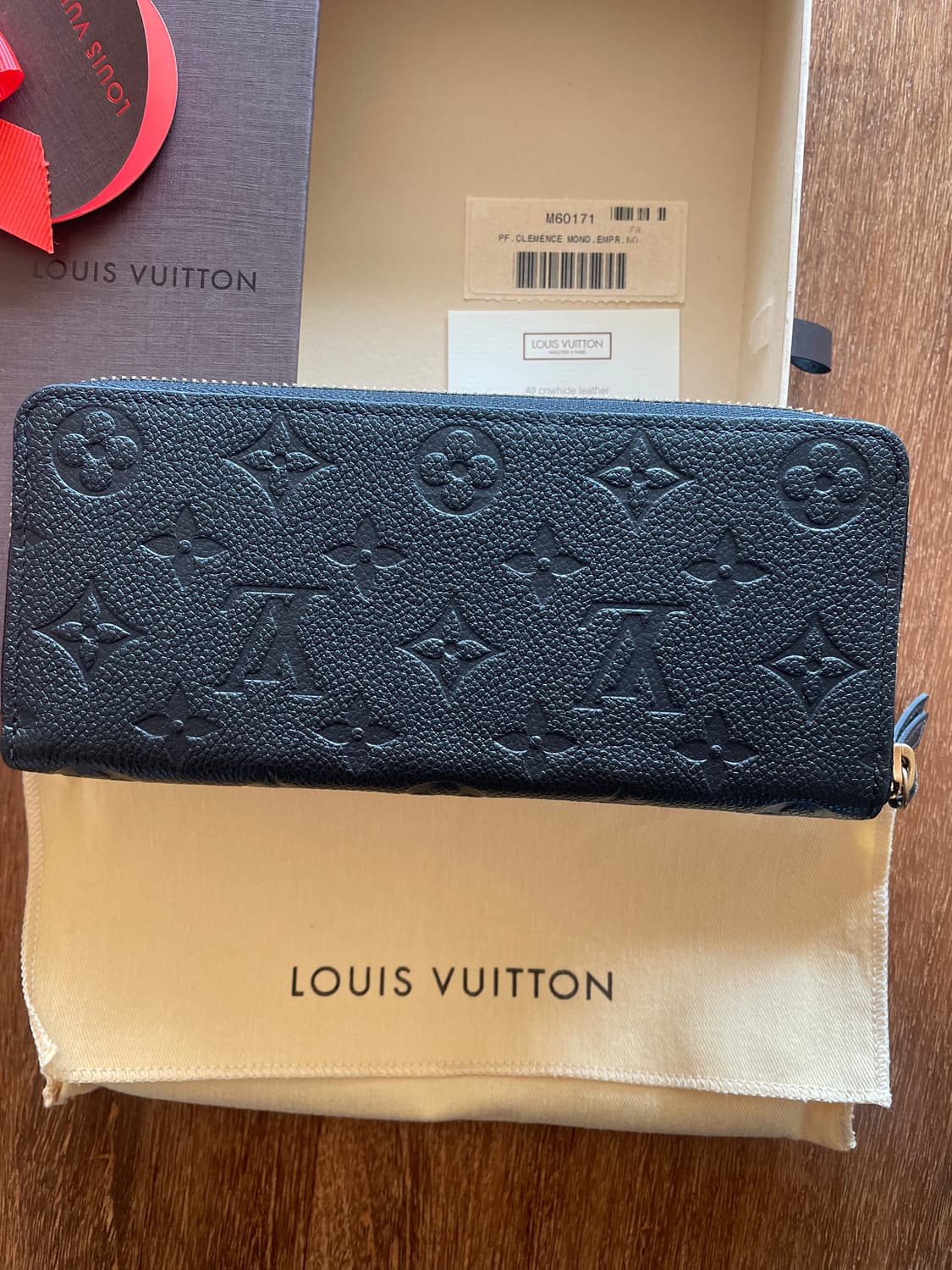 루이비통 클레망스 월릿 모노그램 앙프렝뜨 블랙 장지갑 상품이미지1