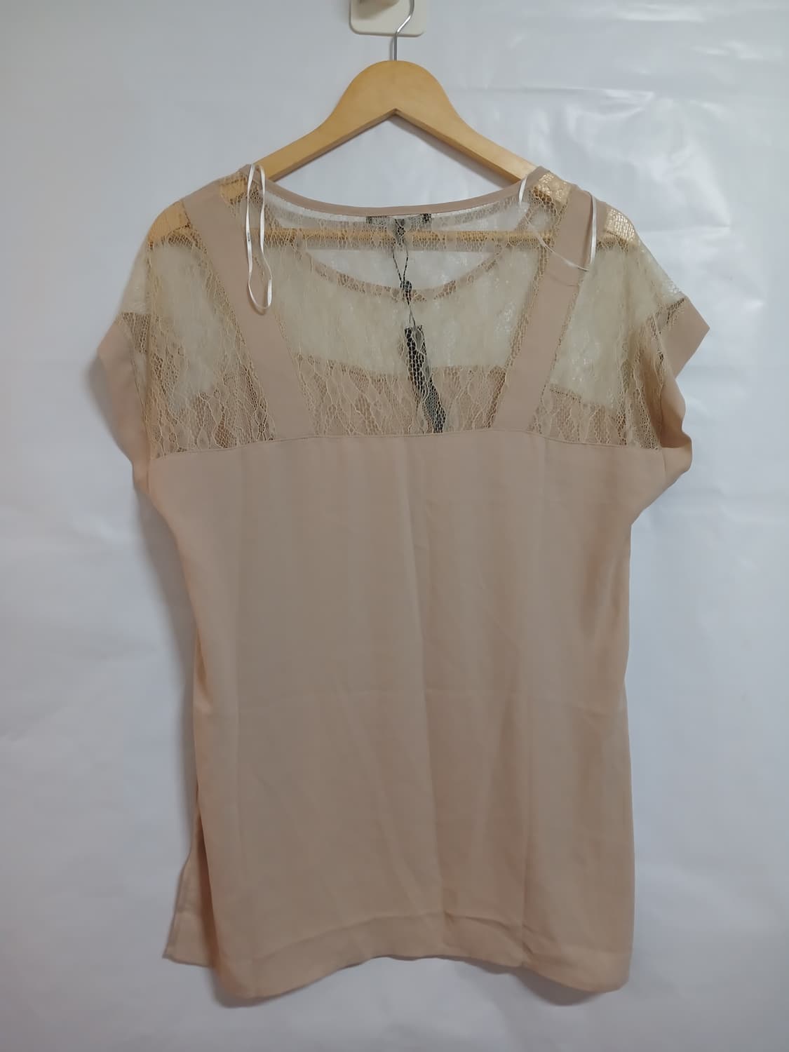 (88,새상품)made in USA 레이스 시스루 블라우스 상품이미지4