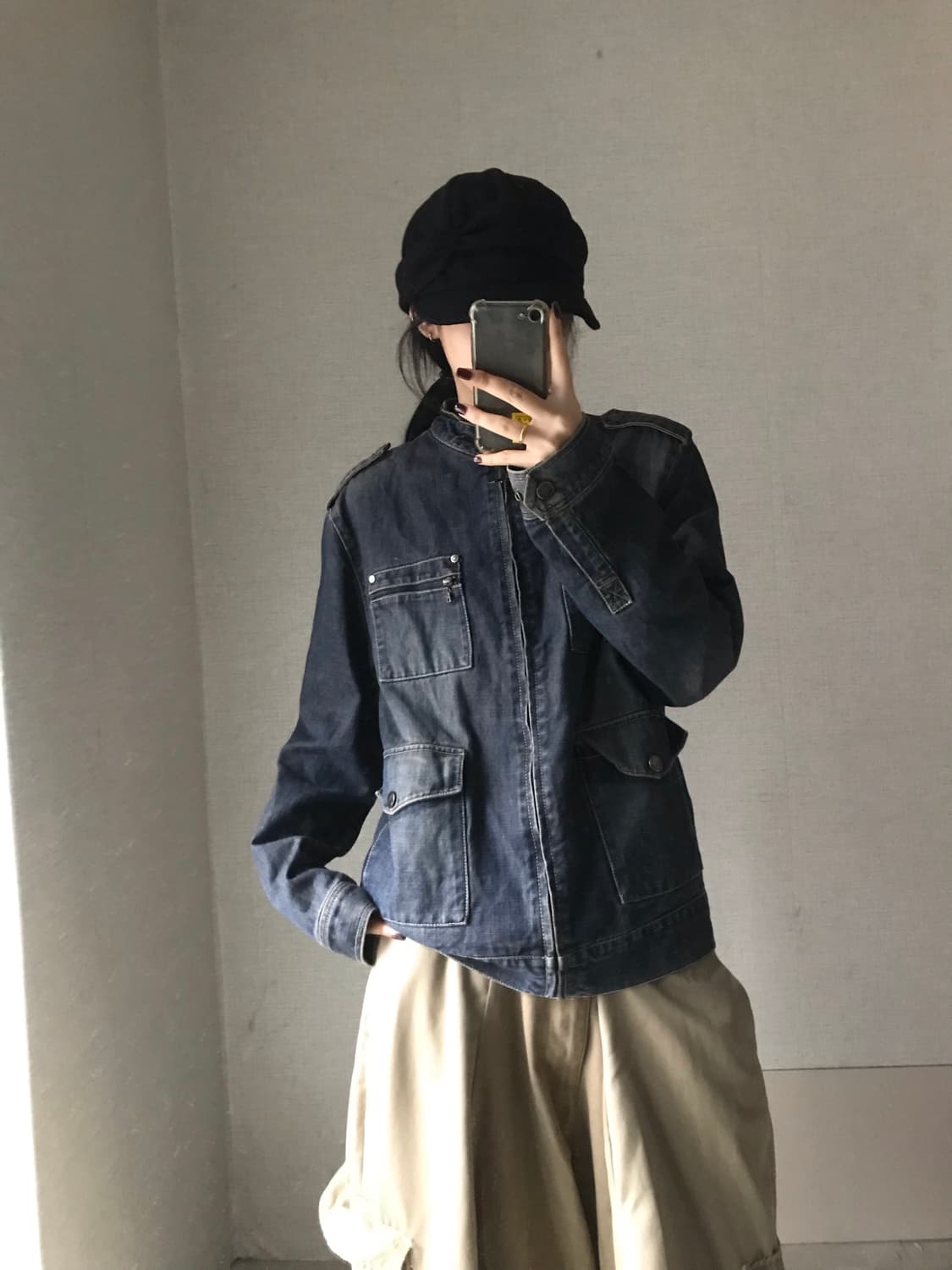 빈티지 오버핏 데님 자켓 상품이미지5