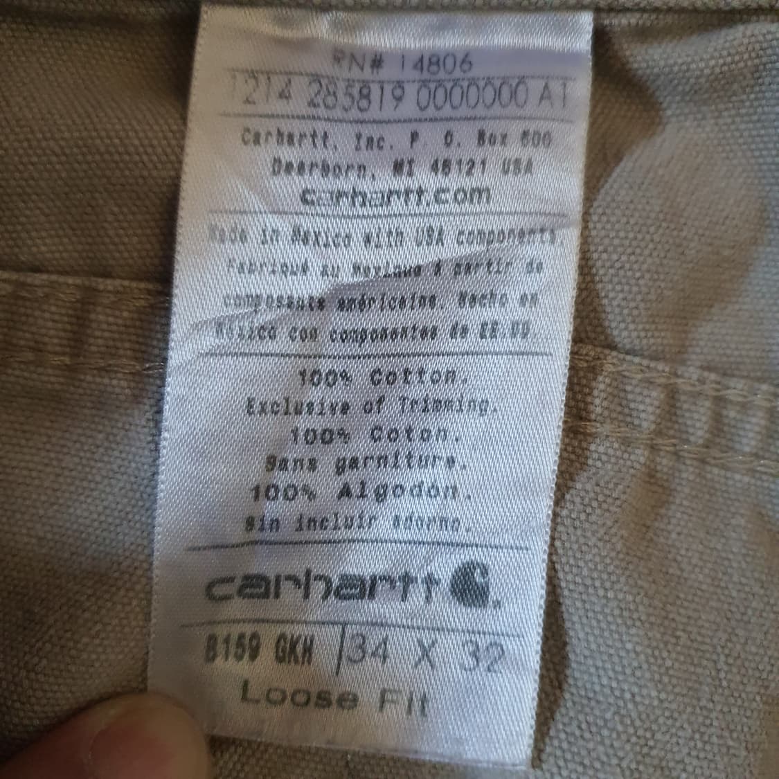 칼하트 카펜터 헤비 켄버스 빈티지  No.66 상품이미지6