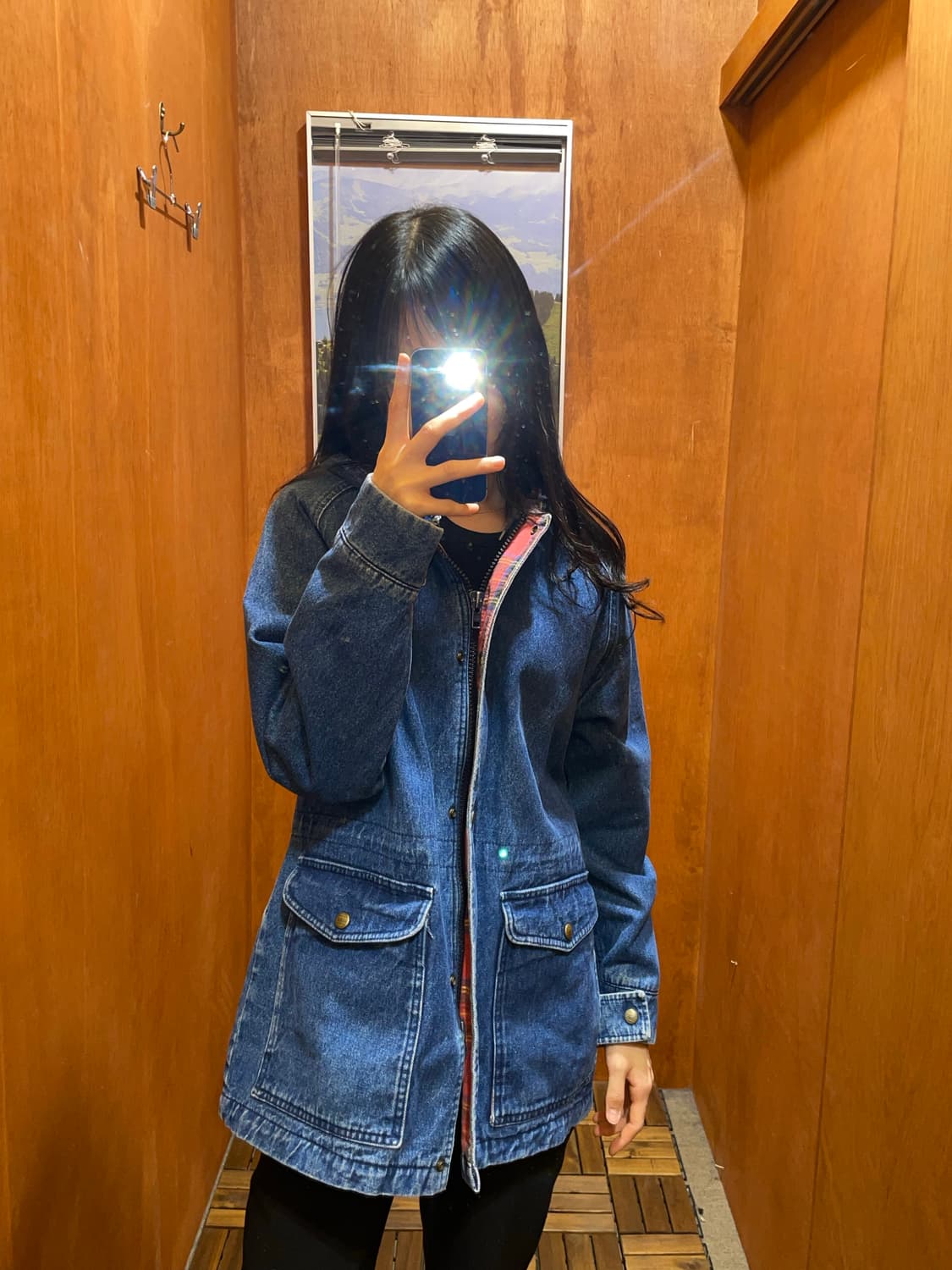 (S) 80s L.L.Bean 엘엘빈 데님 헌팅 자켓 상품이미지1