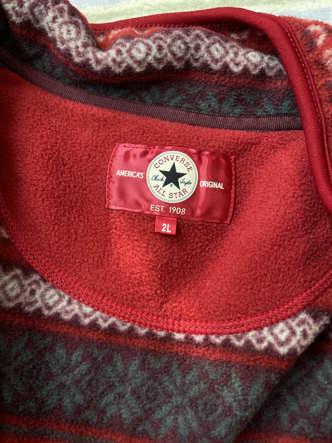 Converse 노르딕 패턴 후리스 오버사이즈 상품이미지5