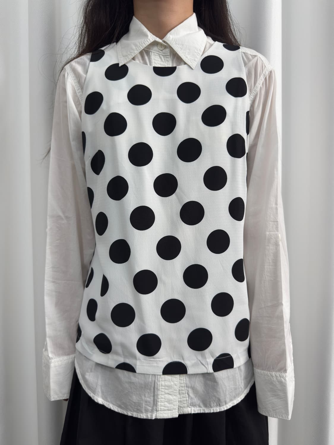 dot sleeveless vest 상품이미지1