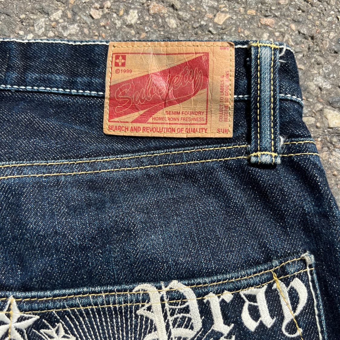 Subciety 자수 셀비지 데님 팬츠 상품이미지8
