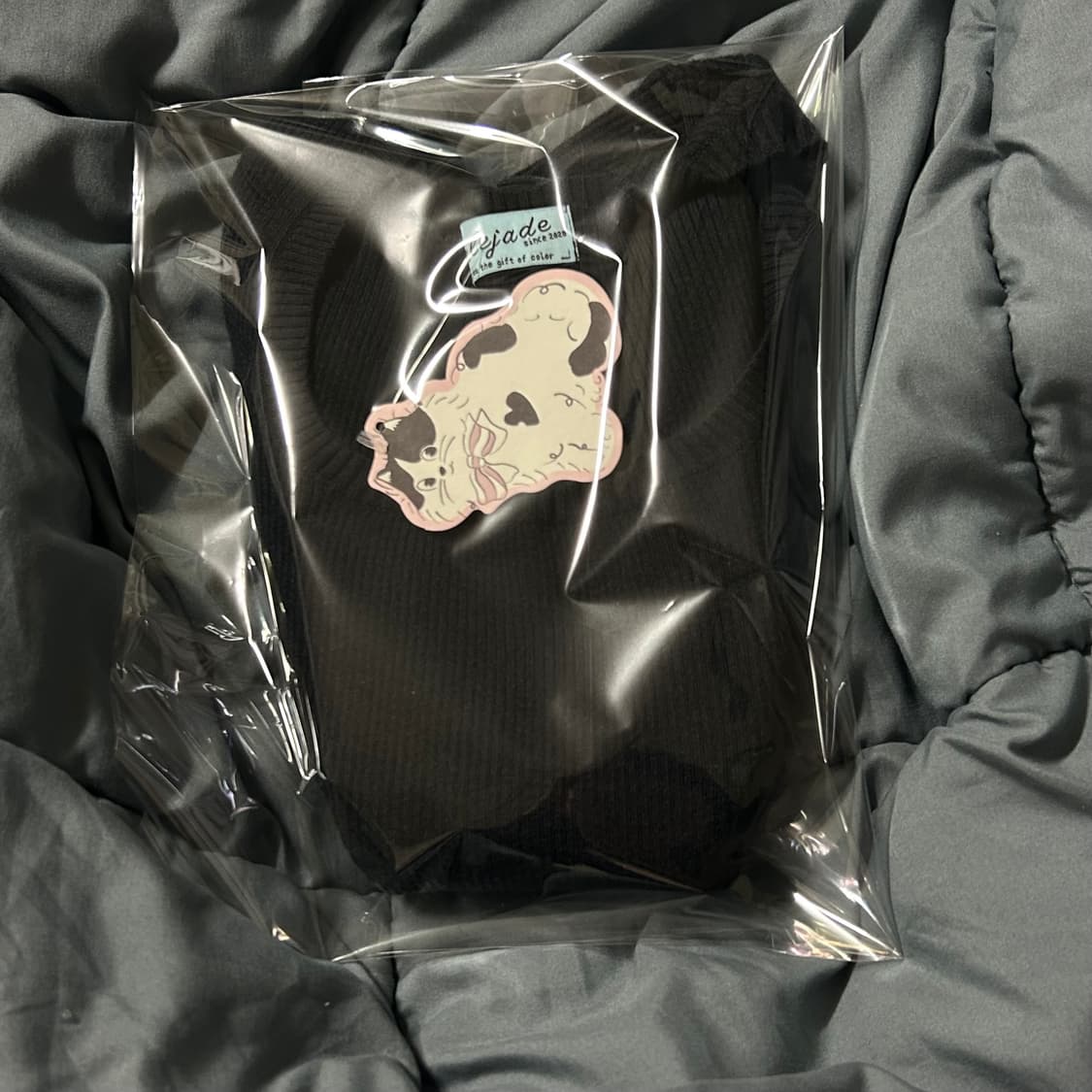 (새상품) 페일제이드 스퀘어 넥 니트 티 롱 슬리브 블랙 상품이미지2