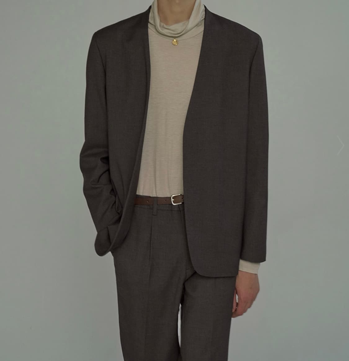 드러그옴므 카라리스 블레이저 멜란지브라운 셋업 s 95 상품이미지1