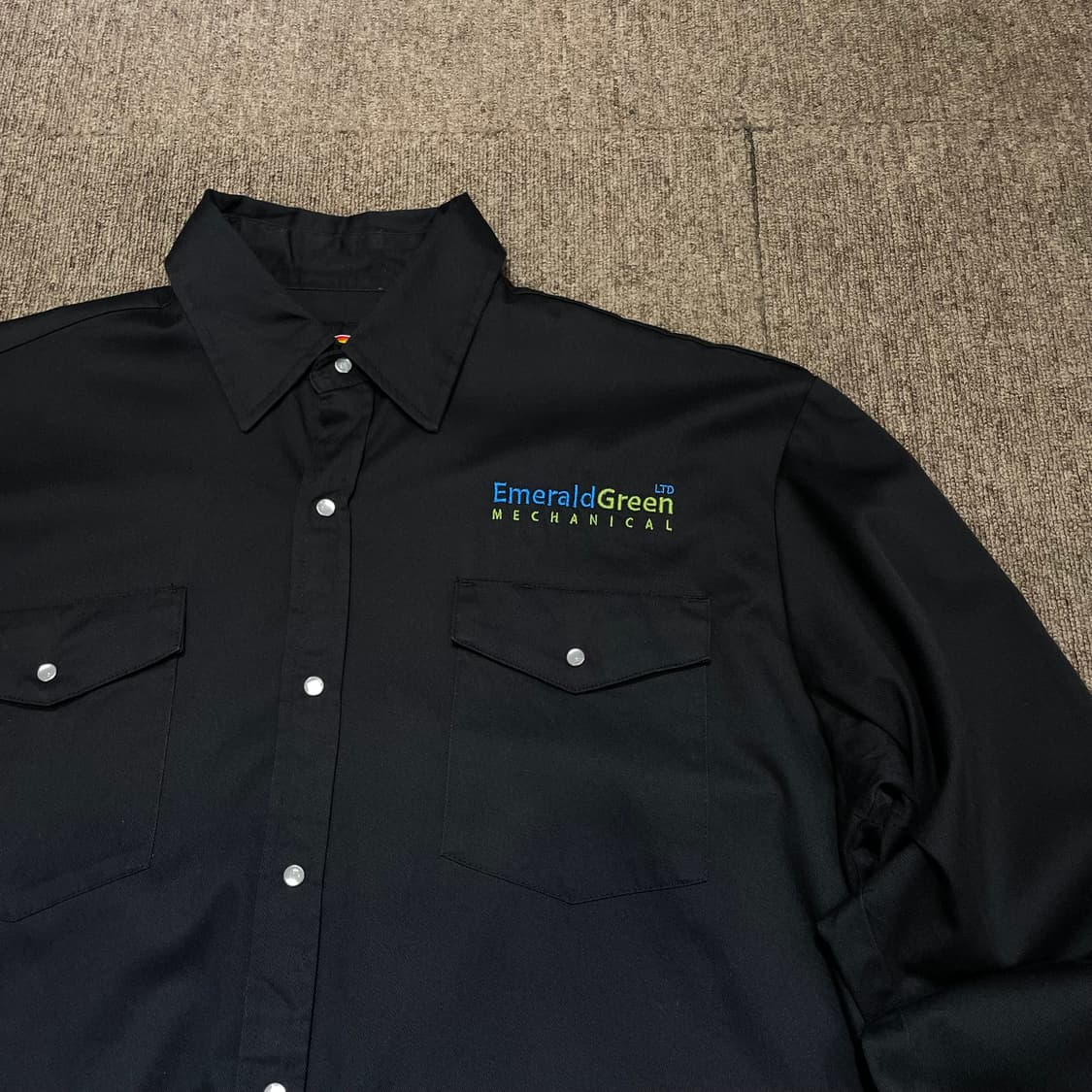 (L) Dickies 디키즈 자수 워크 셔츠 블랙 상품이미지3