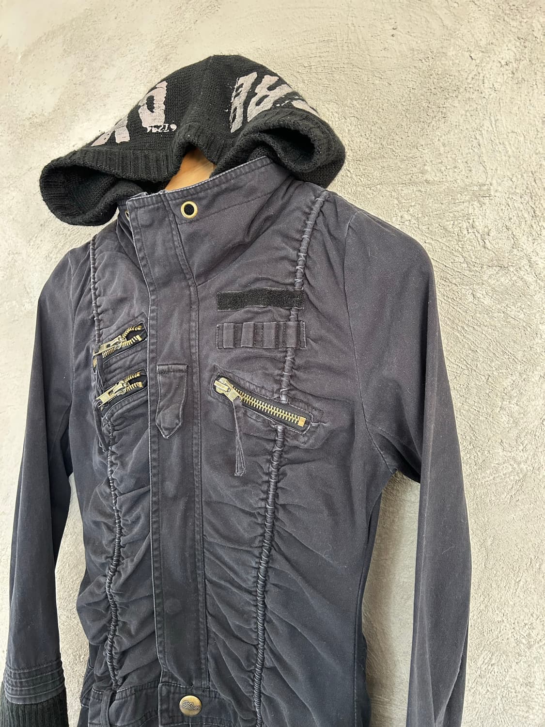 Heaven and  Earth 셔링 롱 펑크갸루 y2k 상품이미지4