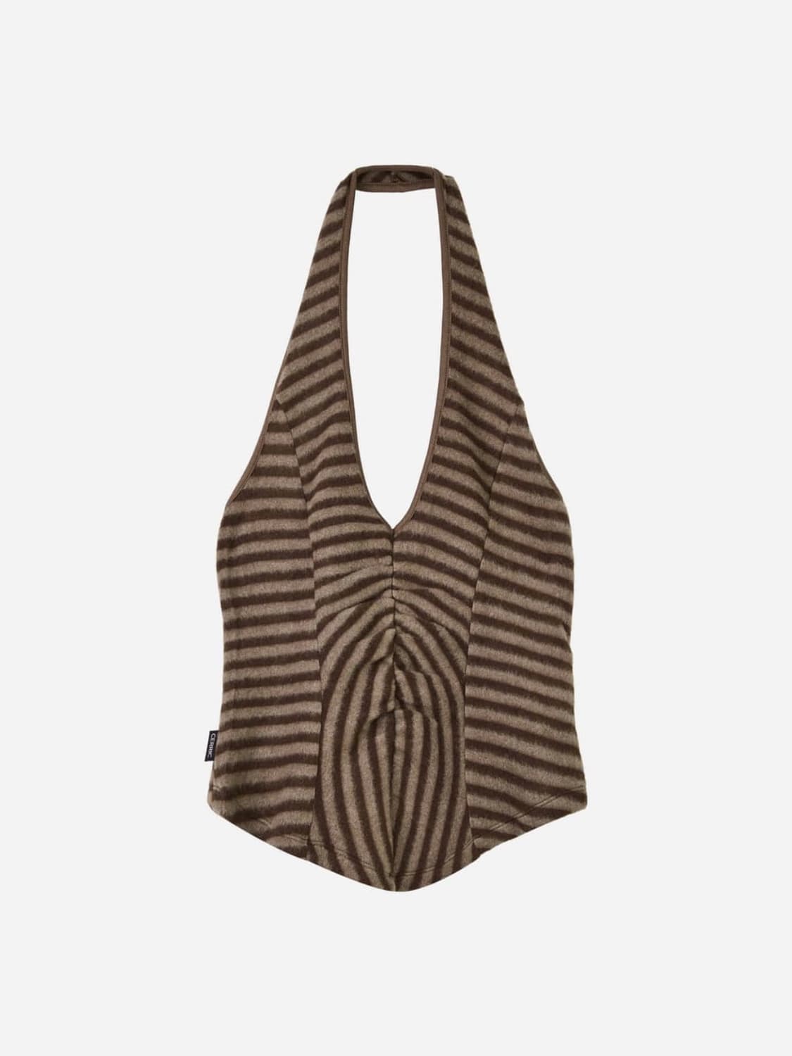(새상품) 세릭 홀터넥 Fluffy Stripe Sleeveless 상품이미지1