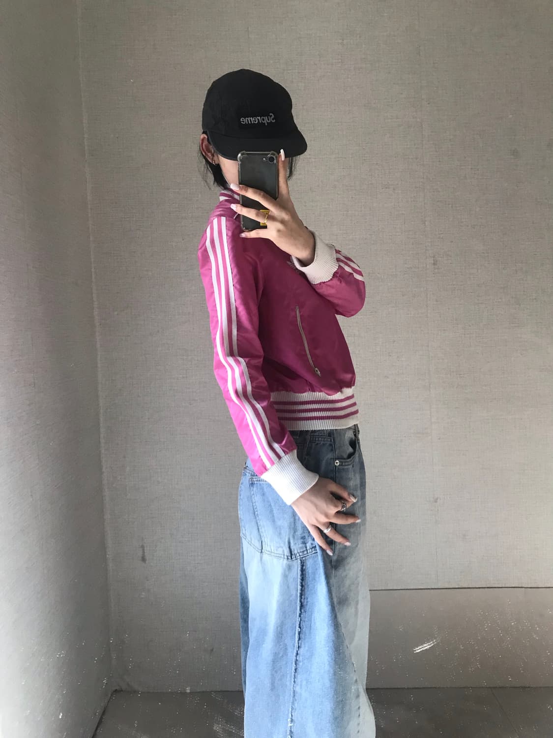 아디다스 핑크 화이트 자켓 상품이미지3