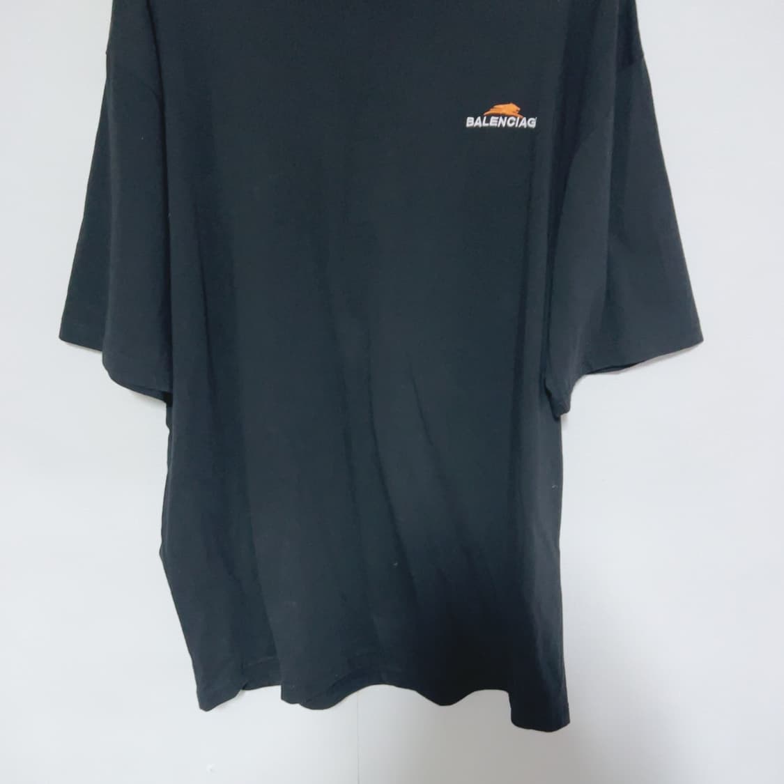 발렌시아가 블랙 로고프린팅 빅사이즈 여름 공용 반팔티 상품이미지3