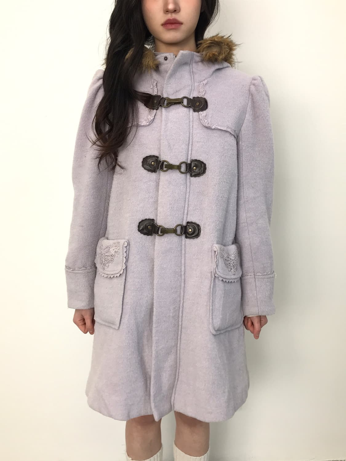 'axes femme' Lavender Rococo Toggle Coat 상품이미지2