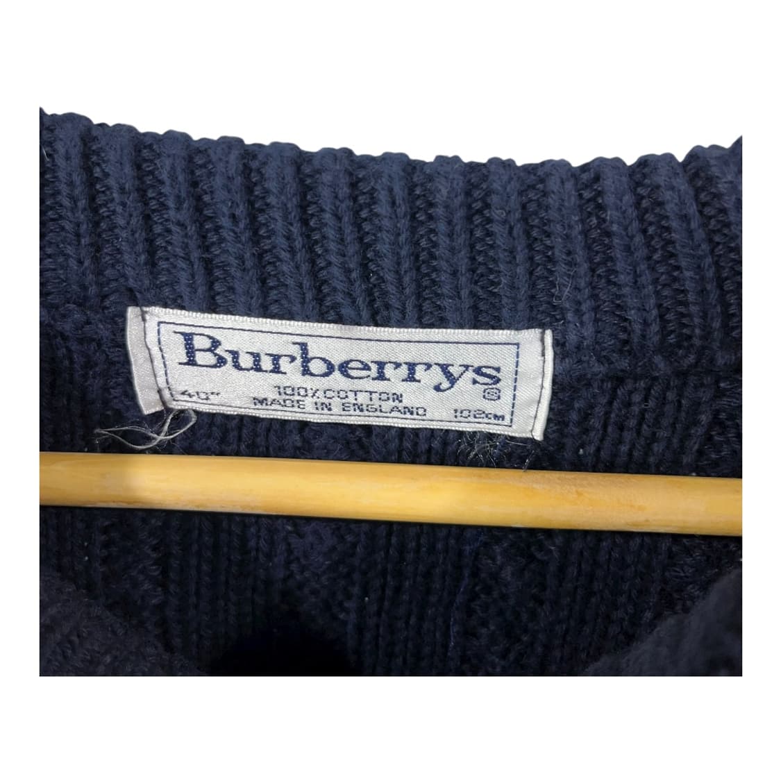 [Burberry] 90's 버버리 크레스트 엠브로이드 케이블 니트 상품이미지6