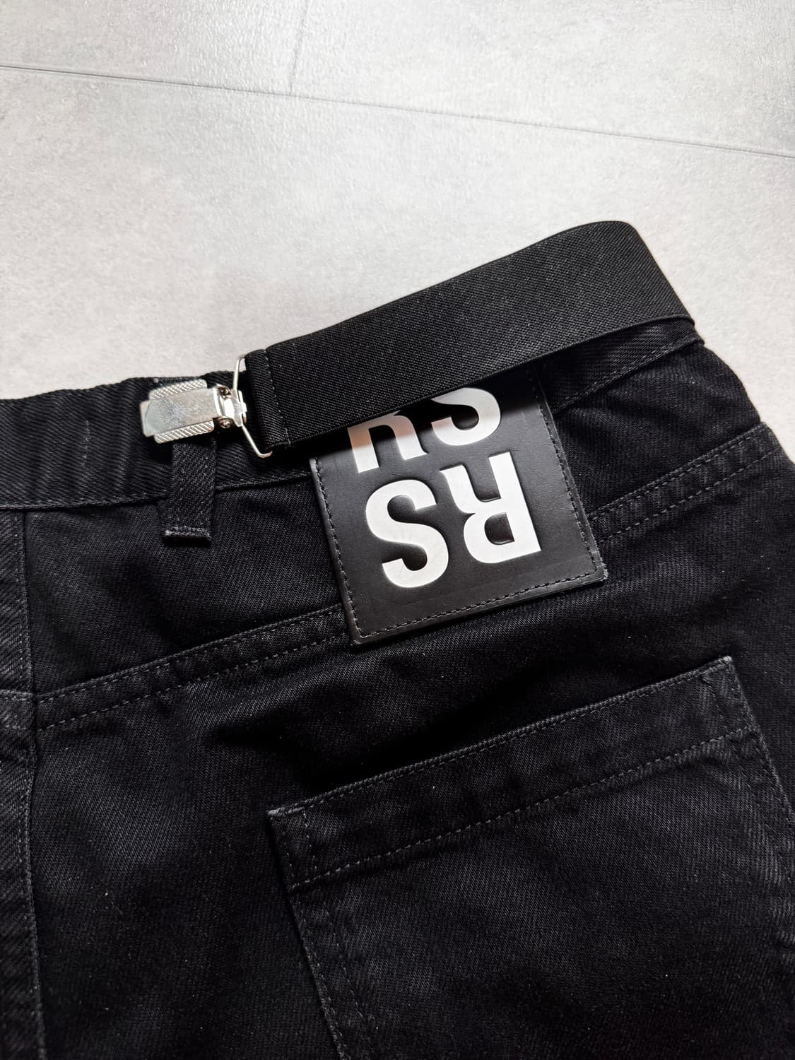 라프시몬스 서스펜더 데님 쇼츠 31사이즈 상품이미지3