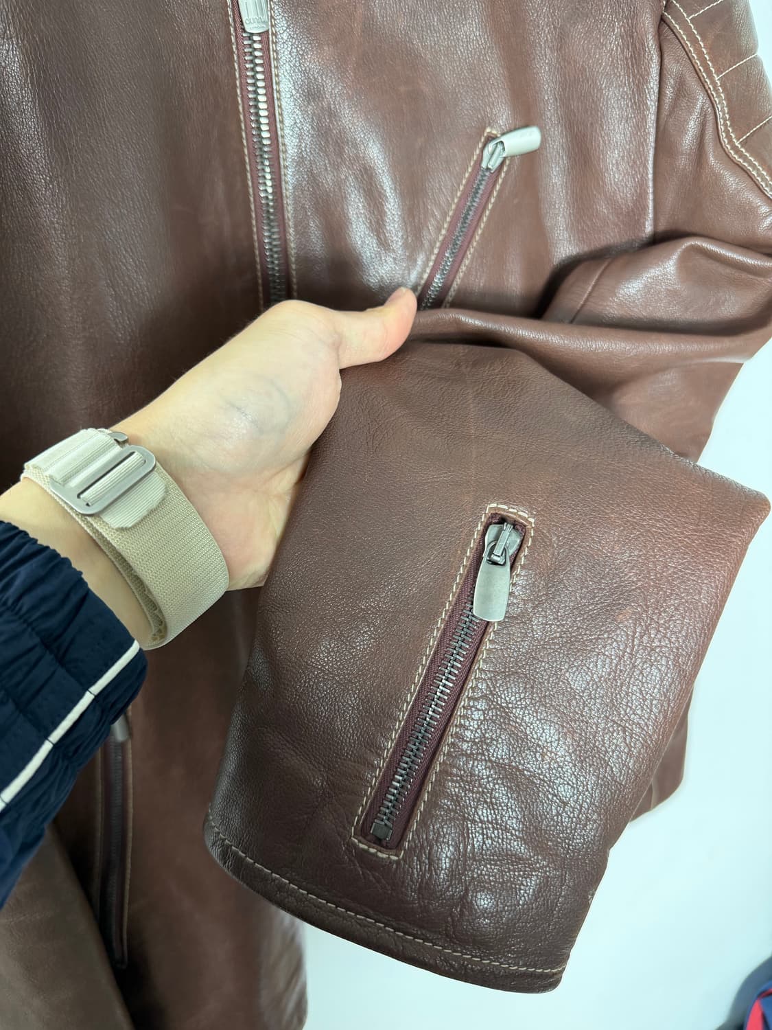 던힐 고트스킨 가죽자켓 레더자켓 바이커자켓 바이크자켓 상품이미지7