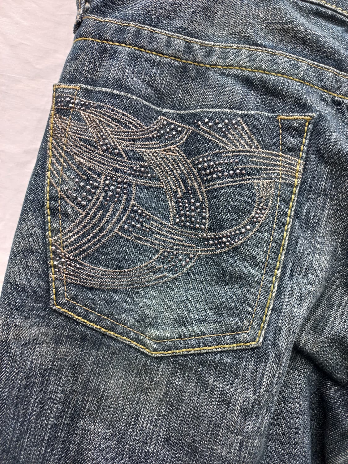 Guess Premium y2k 큐빅 청바지  허리 30 상품이미지7