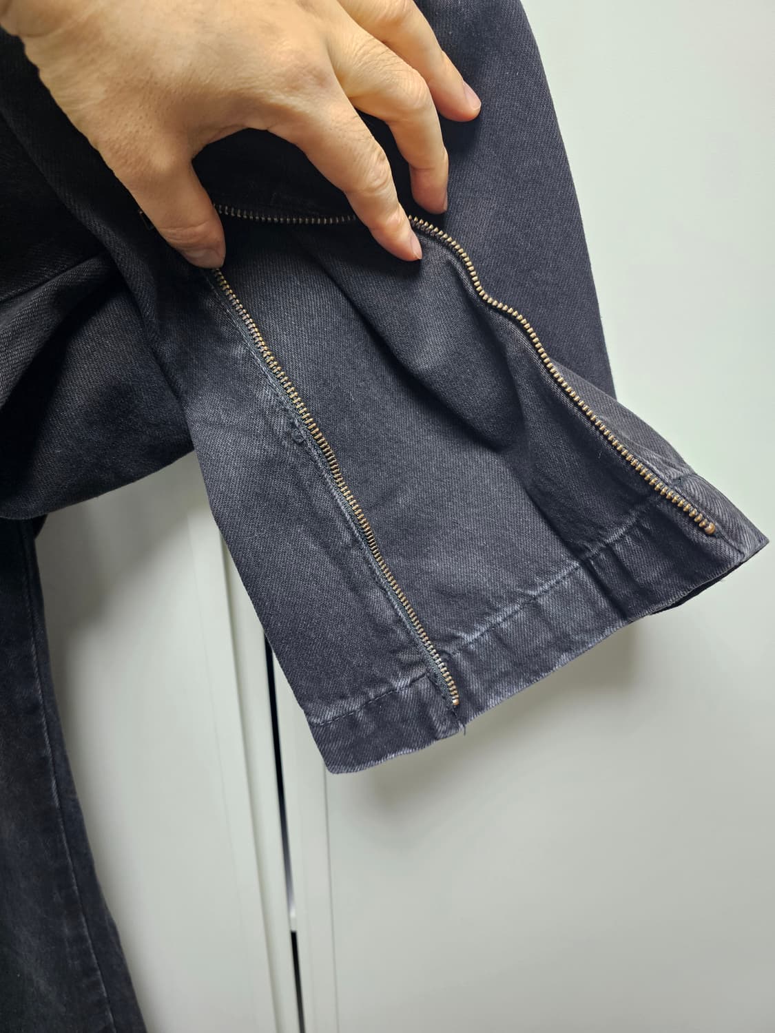 새상품 자라 플레어핏 지퍼 데님 팬츠 상품이미지8