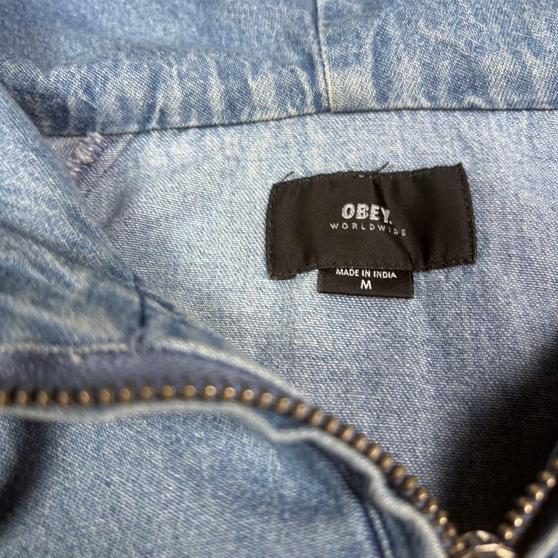 오베이 데님 후드 풀오버 상품이미지3