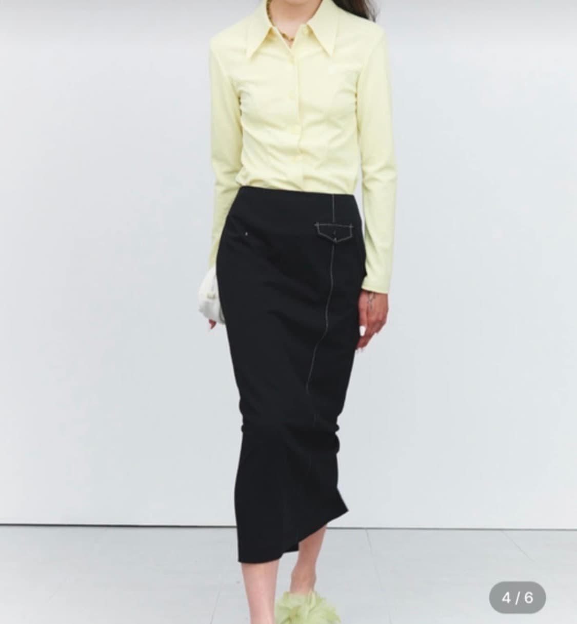 kijun 기준 롱치마 크림색 55size -새제품 옷장 정리 상품이미지6