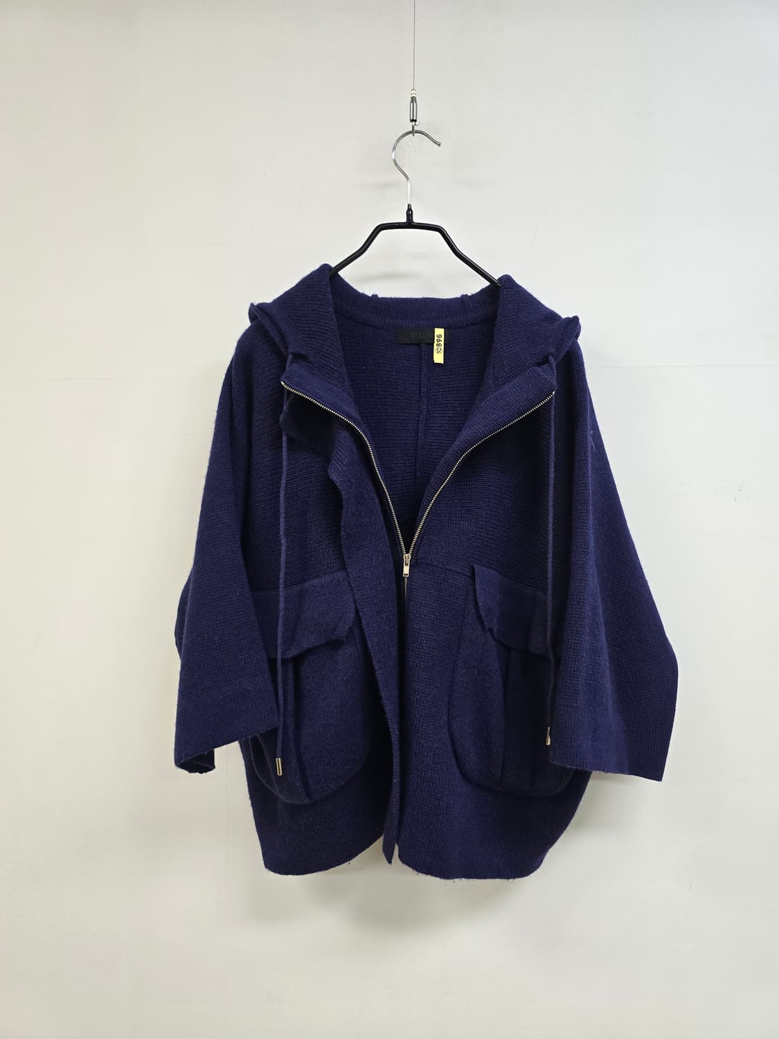 한섬 시스템 루즈핏 빅포켓 후드 니트 집업 상품이미지2