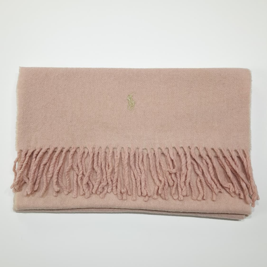 MX653 폴로 00s 이태리판 울 포니자수 라이트핑크 머플러 목도리 상품이미지7