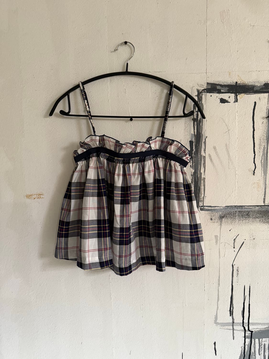 Roseanna check frill bustier top 상품이미지1