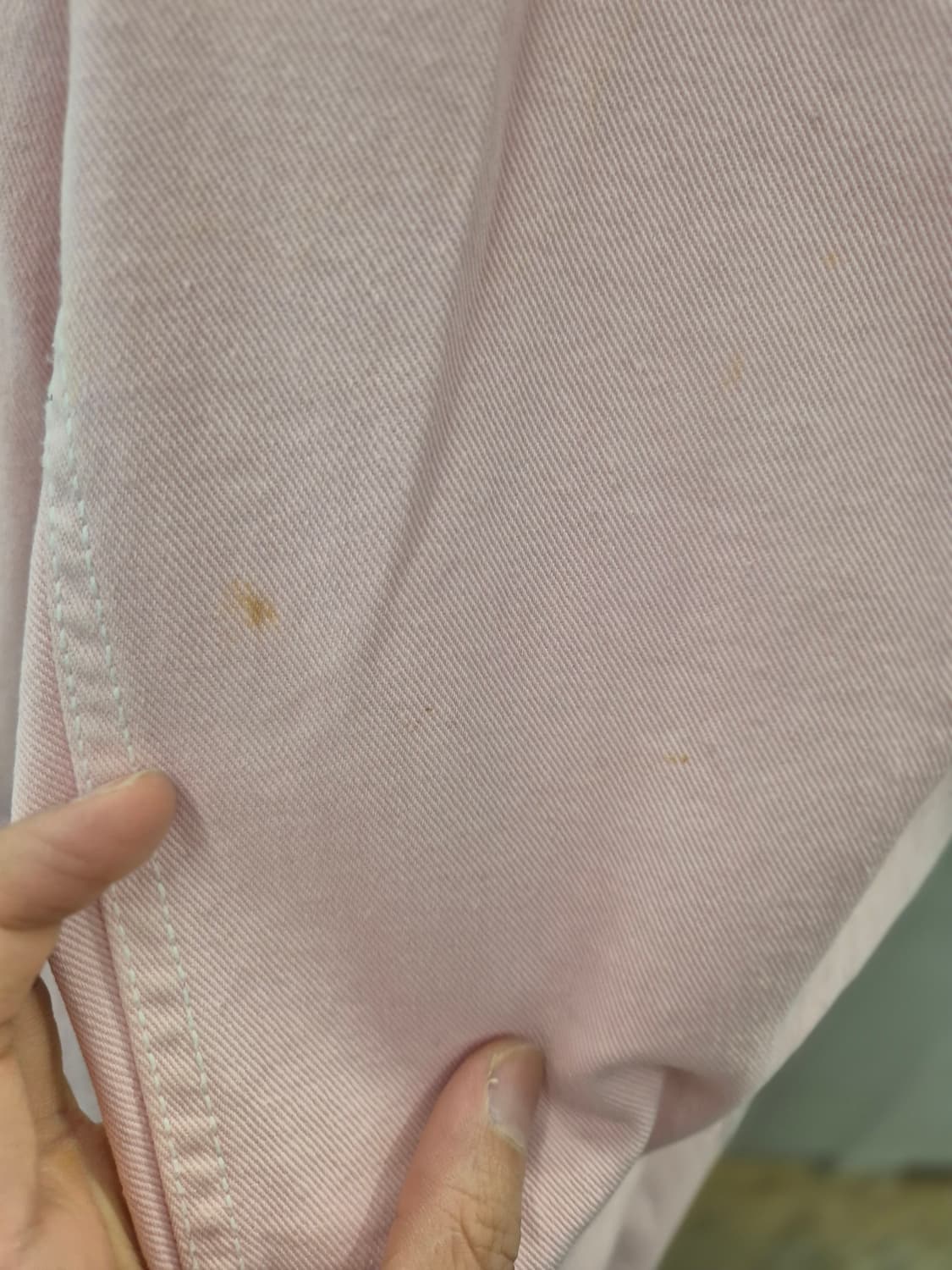 비아플레인 핑크 와이드 데님 팬츠 m 상품이미지5