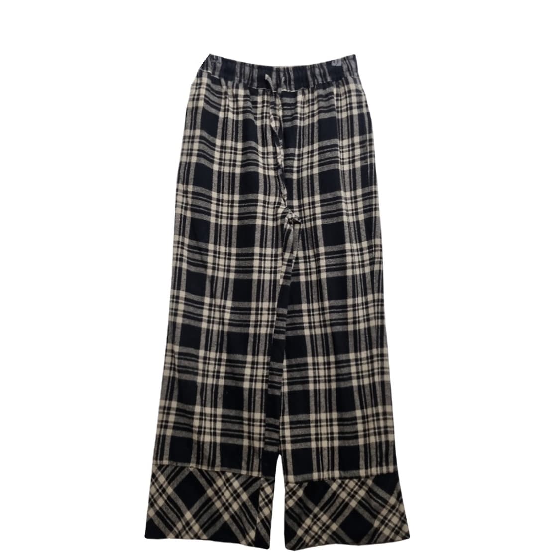 SEASONREASON 체크 와이드 팬츠 바지 코튼 100% 상품이미지1