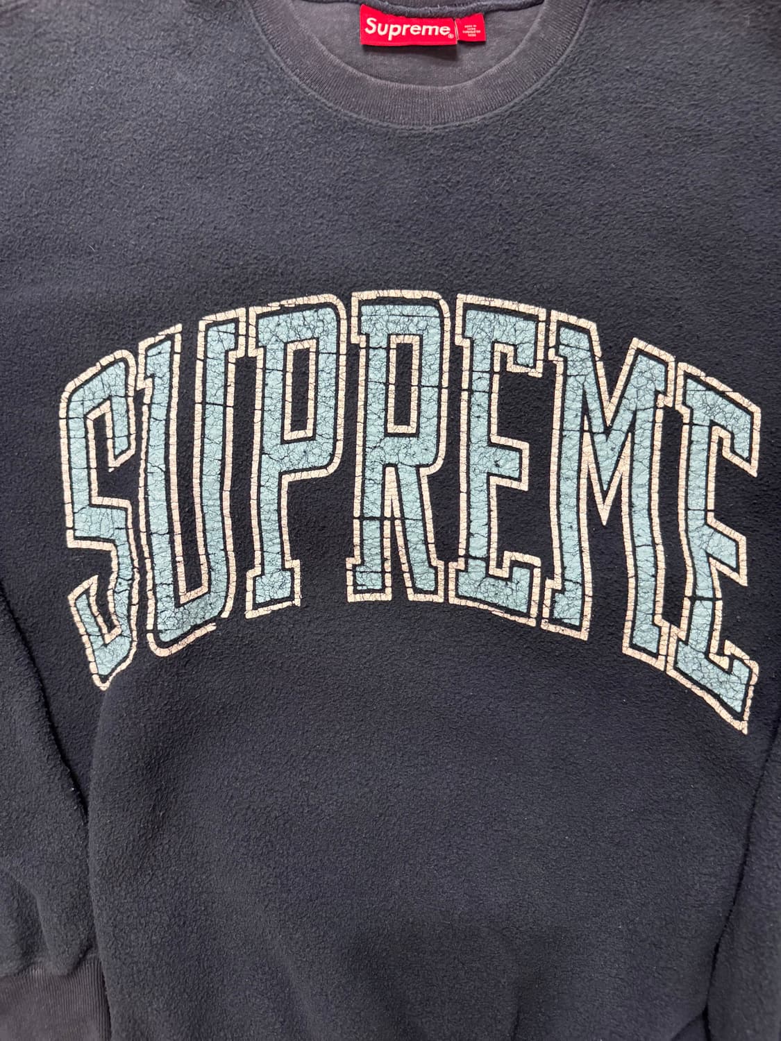 슈프림 인사이드 아웃 크루넥 네이비 L 상품이미지3