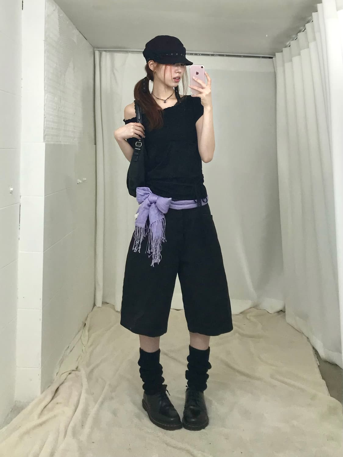 💟 빈티지 블랙 퍼플 러블리 힙 코디 세트 상품이미지2