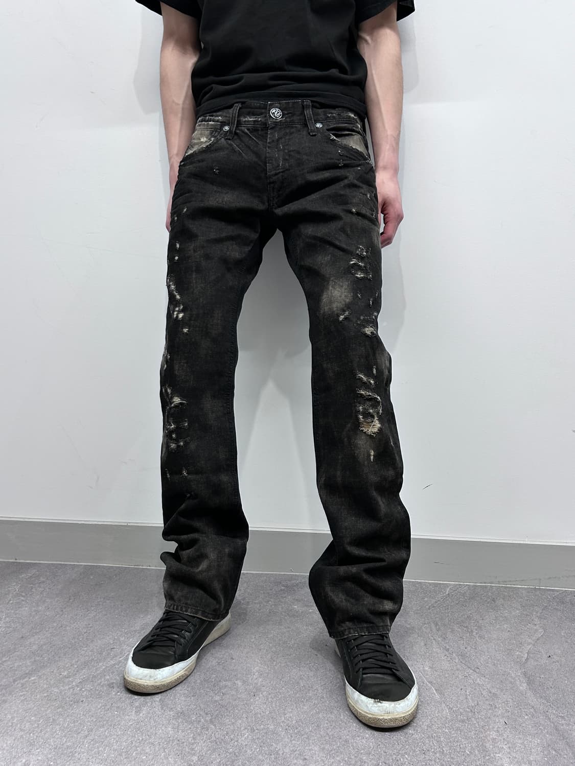 버커루 하드 워싱 디스트레스드 데님  상품이미지1