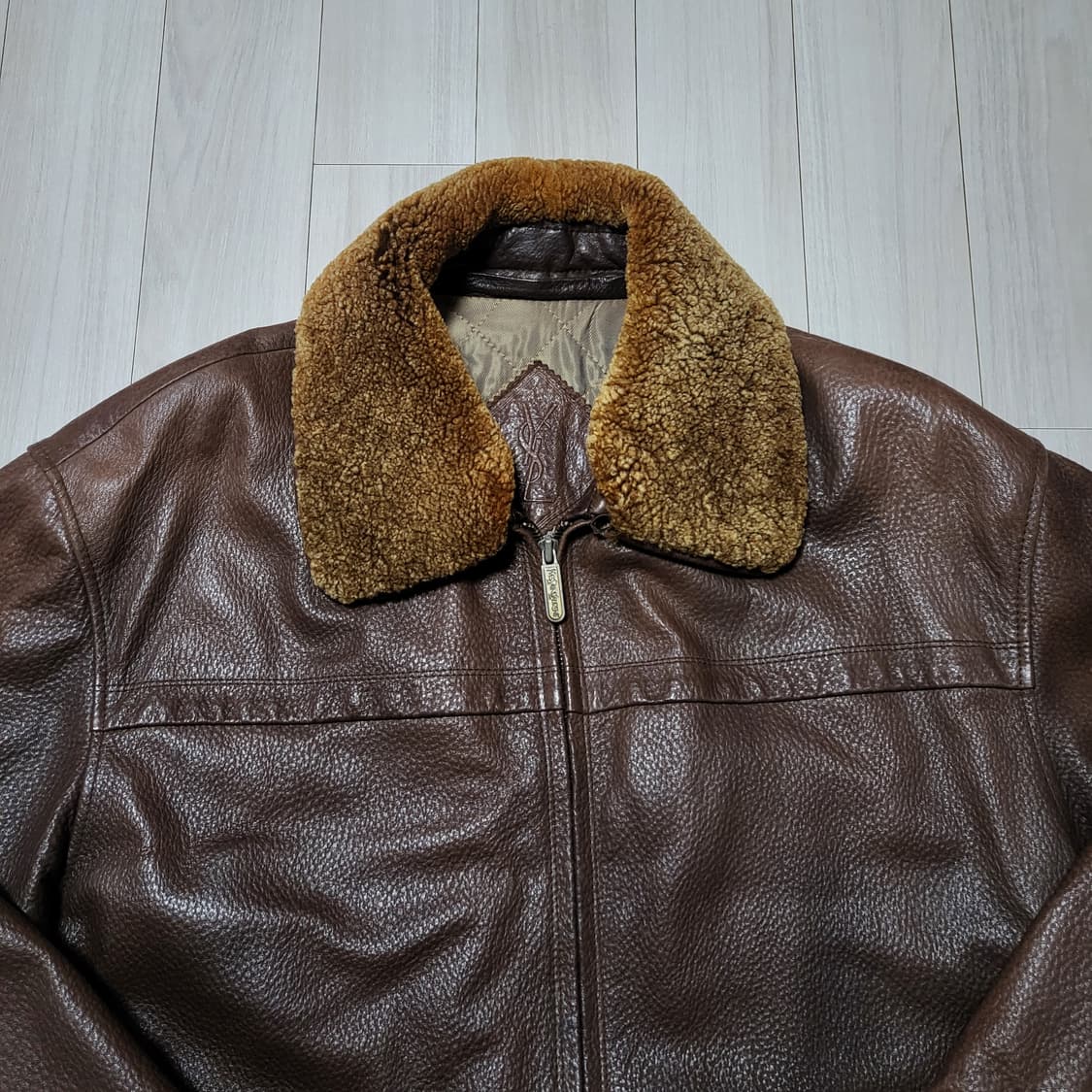 (100) 90s 입생로랑 양가죽자켓 무스탕 상품이미지7