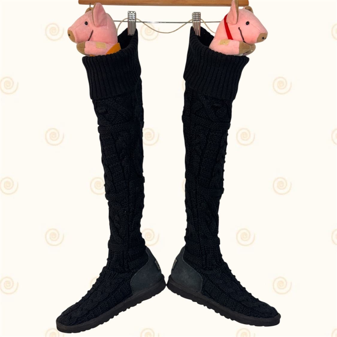 UGG사의 케이블 니트 롱 부츠 BK (230) 상품이미지3